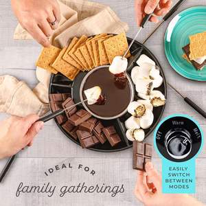 Ensemble <span class=keywords><strong>de</strong></span> <span class=keywords><strong>Fondue</strong></span> Électrique Portable pour Chocolat et Fromage pour Fête à <span class=keywords><strong>la</strong></span> <span class=keywords><strong>Maison</strong></span>, Pot à <span class=keywords><strong>Fondue</strong></span> pour Faire Fondre le Chocolat - Product Image 3