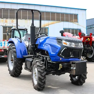 YUESHAN farm wheeled tractor 60hp 80hp Four-cylinder diesel engine 4 wheel drive tractor Configurable cabin