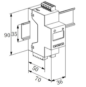Acrel ADW310-HJ-D16-WF /kt เครื่องวัดพลังงานอัจฉริยะไร้สาย Wi-Fi ตรวจสอบอุณหภูมิและระบบกระจายพลังงานแบบไร้สาย - Product Image 4