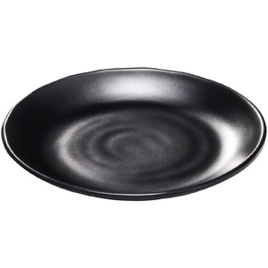 Melamine black round dessert plate, barbecue plate, <b>grilled</b> meat plate, cold dish plate, bone plate, plastic steak plate, - Product Image 1