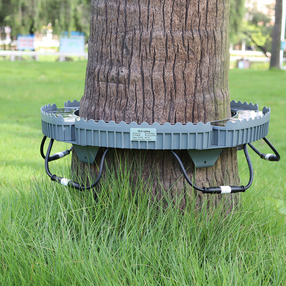 Outdoor Palm Tree LED Light High Bright Aluminum AC220V 24V IP65 RGB Courtyard Garden Floodlight 12W Customizable Colors