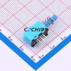 PS-909L-22C(L)-N Push Button Switch Through hole,P=2.5mm Switch Double Pole Double Throw No Lock Right Angle Insert 200mA - Product Image 2