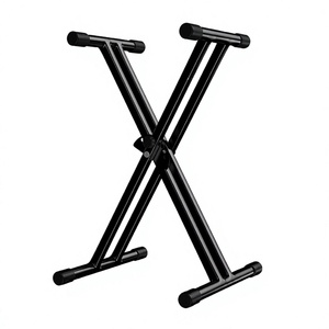 Adjustable Foldable X Shape Metal Keyboard Stand Black Piano <strong>Bracket</strong> for Electronic Piano and Stage Use - Product Image 1