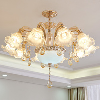 Lustre suspendu moderne et simple de Guangzhou, à économie d'énergie, à intensité variable, vente en gros, grand lustre en cristal pas cher pour mariage, maison et bureau