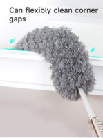 Realida Mop Factory Outil de nettoyage classique et efficace, balayette télescopique en microfibre et plumeau avec manche réglable