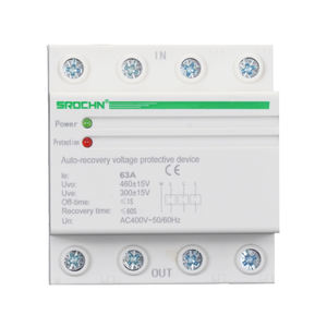 AC 400V 63A Dreiphasiger Schaltspannungsregler Automatischer Reset Überspannungsschutz PC-Material 97% Effizienz 50/60Hz - Product Image 1