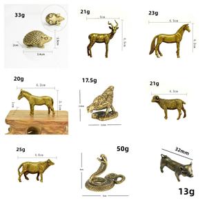 Fabbrica diretta CA565 Retro mini soggiorno ufficio drago posacenere piccoli ornamenti artigianato in rame puro - Product Image 6