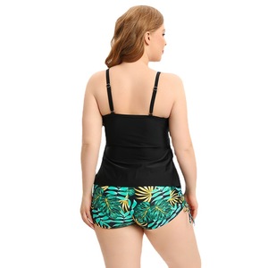 Maillot de bain deux pièces à volants pour femmes, maillot de bain croisé à col halter, grande taille, pour la natation et les sports nautiques - Product Image 5