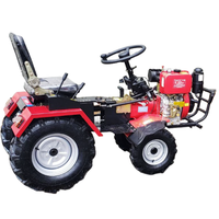 Mini Tractor Multifuncional 4x4 de Alta Calidad para Agricultura, 15 HP, Núcleo de Arado de 400 mm, Motor con Transmisión por Engranajes, Otras Máquinas Agrícolas