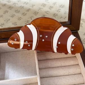 Nouvelle conception, pinces à cheveux en strass pour filles, forme de pain, exquises et adorables, pour cheveux épais, pince à cheveux mignonne pour l'extérieur - Product Image 2