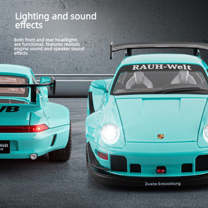 Modellino Auto Sportiva Die-Cast 1:22 RWB in Lega con Suoni e Luci, Funzione di Ritorno a Molla, Doppia Aletta Posteriore in Lega - Giocattolo per Bambini, Esposizione, Regalo - Product Image 3
