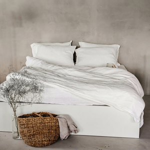 Ensemble de literie en lin de style occidental, ensemble de housse de couette pour lit double, lit queen - Product Image 1