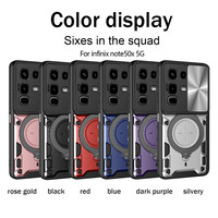 Applicable Infinix Note 50X Itel Power 70 Realme 5G-Home Coque de protection magnétique coulissante Coque de téléphone à anneau électrolytique