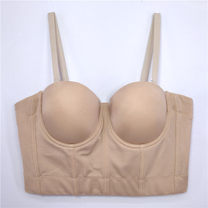 Wholesale Bra Plus Size Sexy Black Bra Push up <strong>Bralet</strong> Women's Tube Top Corset Bustier Bra Club Party Crop Top - Product Image 4