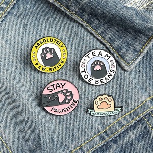 26 Stili di Spille da Bavero Smaltate da Donna, Personalizzate, Rosa, con Stampe di Zampe di Cane e Gatto, Stile Cartone Animato Divertente, Molto Vendute - Product Image 2
