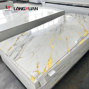 उच्च चमकदार uv कोटिंग pvc संगमरमर शीट लचीला इंटीरियर सजावटी pvc संगमरमर दीवार पैनल बोर्ड - Product Image 1