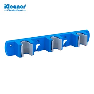 Kleanerほうきホルダー3ポジション & 2フックプラスチックモップハンガーウォールマウントツールグリッパー固定ネジまたはステッカー