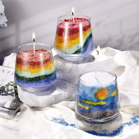 Cire de sable granulée parfumée pour bougies, faite à la main, colorée, pour décoration DIY, prix usine