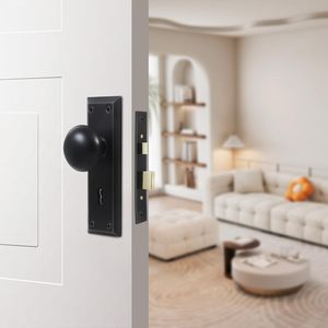 Set di Maniglie Vintage per Porte con Serratura e Chiave Scheletro, Serratura a Incasso per Porte Interne - Product Image 4