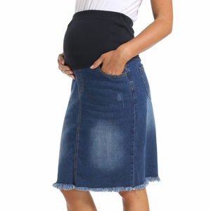 Falda informal de cintura alta para mujer, vestidos de maternidad transpirables de alta calidad, faldas cortas de verano para mujeres embarazadas - Product Image 2