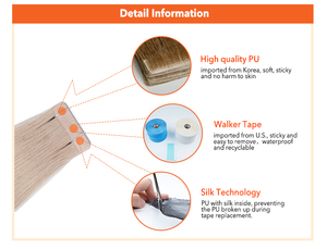 LeShine - Extensiones de Cabello Humano Virgen 100% Remy Europeas con Cinta Adhesiva, Extensiones de Cabello Ruso - Product Image 3