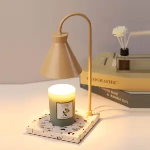 Terrazzo Lilin Elektrik Elektrik, Lilin Elektrik, Lilin Tart, Aroma Cahaya, Burner Jar, Minyak Esensial, Lentera, Kamar Tidur, 110-240V