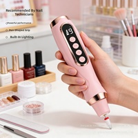 Perceuse à ongles électrique pour manucure, outil pour retirer les cuticules et le vernis gel ; 6 vitesses, batterie longue durée, portable, faible bruit