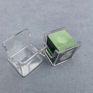Soporte rectangular de acrílico transparente para tiza de billar, soporte para punta de taco de snooker, expositor de mesa o mostrador - Product Image 1