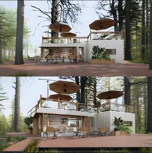 Spacieuses maisons conteneurs en acier de luxe pour villas Resorts Escapades rurales Construction rapide Scenic Salon Chambre Salle de bain - Product Image 3