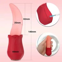 Realistische Leckzungen-Vibratoren für Frauen, 10 Geschwindigkeiten, Nippel- und Klitorisstimulation, Sexspielzeug, USB-aufladbar, für Paare