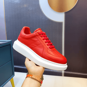 Alexander - Zapatos Deportivos Casuales para Mujer, con Parches de Cuero Vacuno Blanco, Modernos y a la Moda, con Suela Gruesa Mc para Mayor Altura - Product Image 2