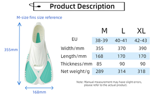 Sirip menyelam Skuba pria, sirip renang menyelam bebas pisau panjang Snorkeling - Product Image 4