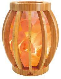 Lampe de sel décorative en bois naturel de l'Himalaya, Sian Enterprises, style Feng Shui sculpté, motifs floraux et nautiques, pyramide, pour la maison - Product Image 2