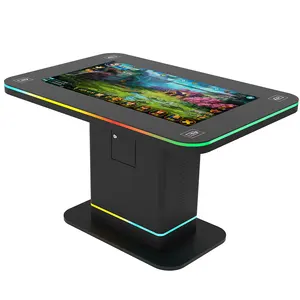 Mesa de juego inteligente de café con pantalla LCD interactiva a prueba de agua multitáctil de 43 pulgadas con toque para restaurante de centro comercial