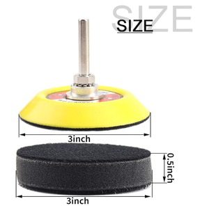 Almofada de interface de espuma macia de <span class=keywords><strong>3</strong></span> polegadas (75mm) almofada de polimento de esponja de gancho e laço de <span class=keywords><strong>3</strong></span> "", disco de lixa para mini lixadeira de ar orbital aleatória - Product Image 2