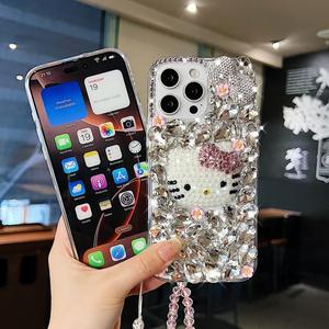 Étui de téléphone de luxe avec strass et chaîne en cristal, coque incrustée de diamants pour <span class=keywords><strong>Samsung</strong></span> S25 S24 S23 S22 S21 Ultra plus - Product Image 4