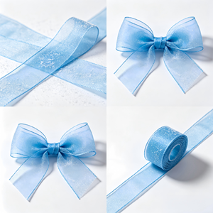 Lazo Decorativo Multiusos de Organza Transparente, Listo para Usar, para Ramos de Flores, Regalos, Decoración de Primavera y Fiestas - Product Image 3