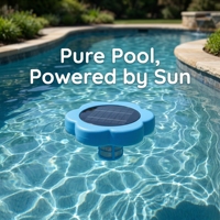 Ioniseur solaire écologique pour piscine - Système de purification automatique de l'eau pour une eau de piscine plus claire