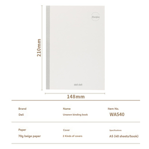 Deli WA540 Klebeband Notizbuch A5 kabelloses Notizbuch 40 Blätter Bürositzungs-Notizbuch 240 Stück pro Karton-Set - Product Image 5