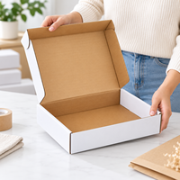 Boîte en carton ondulé pliable personnalisée, motif imprimé en couleur, boîte d'emballage express laminée mate