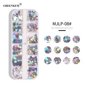 GREENKEM-decoración de <span class=keywords><strong>uñas</strong></span> 3D holográfica, purpurina, mariposa, Nail Art, novedad de <span class=keywords><strong>2021</strong></span> - Product Image 6