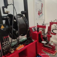 Redresseur de jantes en alliage 3 cylindres avec grue, tour de réparation automatique de jantes pour moto et voiture