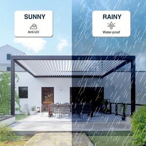 Pérgola de aluminio de 3M X 6M Marco de 5X3M Madera Bioclimática Respetuoso con la naturaleza Jardín Patio Cubierta Pérgola - Product Image 5