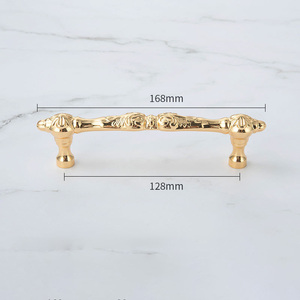 Poignée de tiroir et de porte de meuble en laiton massif, finition dorée, barre en T droite, tiges rondes, quincaillerie pour commodes, meubles de cuisine et armoires - Product Image 6