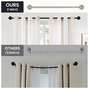 ARODDY Support Customization 72-144 Inch Curtain Extensible Pole With Curtain Bracket Holder Curtain Rods Metal