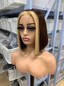 Perruque Bob Frontale 13x4 Pas Chère, Coupe Droite, 100% Cheveux Humains Vierges Naturels, Perruque Bob Brésilienne Remy Transparente Personnalisable - Product Image 5