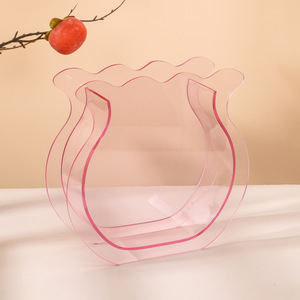 हाइड्रोपोनिक घर सजावट के लिए आधुनिक स्पष्ट मछली टैंक एक्रिलिक फूल vase - Product Image 4