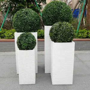 Hete Verkopende Grote Kleivezel Planter En Potten Rechthoekige Bloemplant Potdecoratie Voor Binnen En Buiten Moderne 30 Stuks