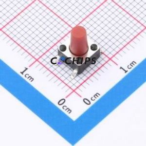 TS669TP 250gf-HT Tactile Switch SMD-4P,6x6mm Switch Single Pole Single Throw Round Button 2.5N Vertical Mount - Product Image 1