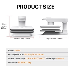 55.9x40.2x34.7cm Portable Heat Press Automatic <b>Card</b> Label <b>Printer</b> Home Use for T-Shirt DTF Transfer Printing Machines - Product Image 6